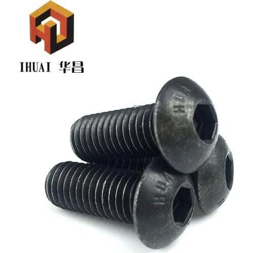 Free shipping 100 pcs round head hex socket screws mushroom head screw cup M2M3M4M5M6M8 pan head bolt circle
