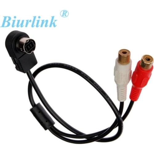 Biurlink Car Radio Aux-in RCA Audio Cable Adapter for JVC Alpine KCA-121B Ai-net Player 9887 105 117 9855