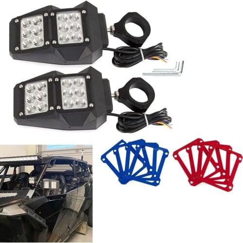 1.5"-2" UTV Rear View Side Mirrors w/ LED Light For polaris rzr 1000 800 900 xp ranger for can am for Yamaha for Honda