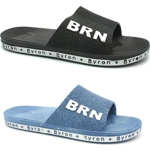 BRN Erkek ve Kadınlar için Günlük Terlik Siyah Mavi