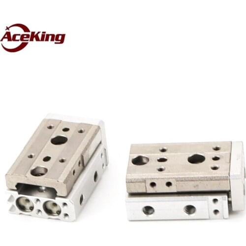 Cylinder with guide rail dual axis precision pneumatic slide table HLQ/ mxq6/8/12-10/20/30/40/50/75as-at-bs-bt