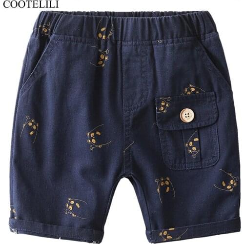 COOTELILI Summer Children Beach Shorts Panda Kids Boys Short Pants Jeans Boy Panties Casual Trousers For Kids