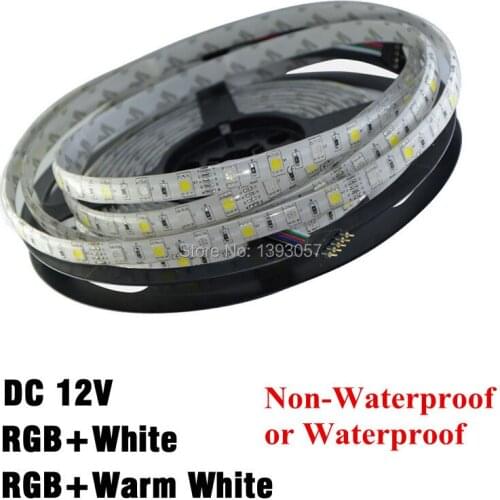 5M RGBW RGBWW 300Leds SMD 5050 LED Strip Waterproof and Non-Waterproof DC 12V Flexible LED Light free shipping