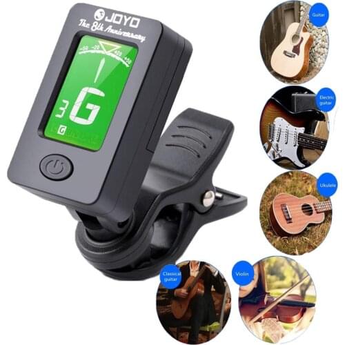 Guitar Tuner 360 degree Rotational Electronic Digital Tuner Clip-on Tuner Acoustic and Electric Guitar Bass Violin Ukulele
