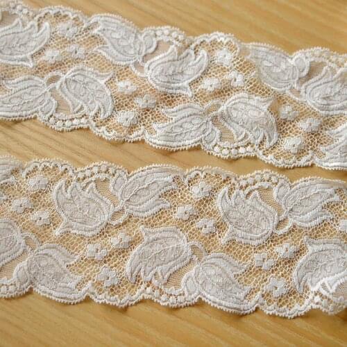Hot sale Elastic method of rice white bud 9 cm wide lace accessories clothing materials G783