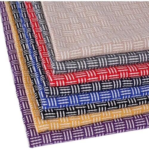 150cm width cotton linen plaid jacquard weave printed Fabric Cloth home bag table cloth Garments Crafts Accessories BH17