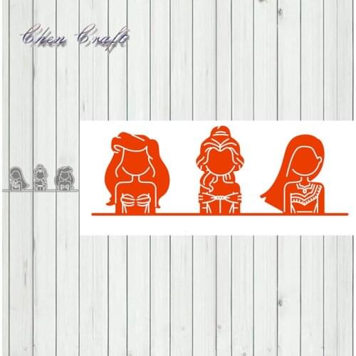 Metal Cutting Dies A group of beauties Scrapbooking Stencil for Album Paper DIY Gift Card Decoration Embossing Dies New 2020