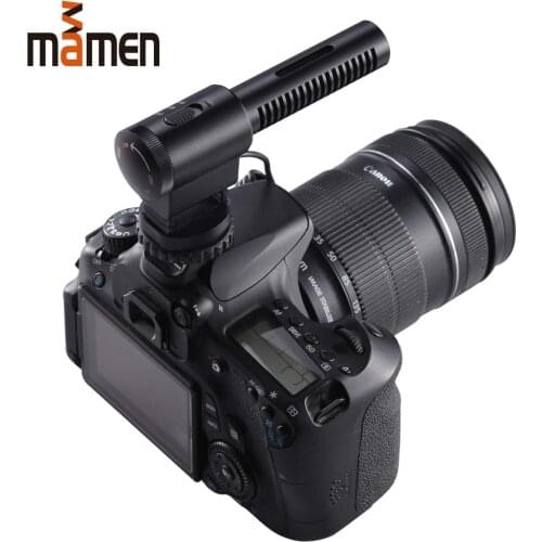 MIC-03 3.5mm Audio Cable Camera Condenser Microphone Metal Stereo Super-cardioid Recording Microphone For Nikon Canon DSLR Camer