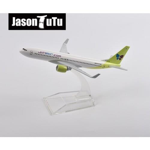 JASON TUTU 16cm Korean JINAIR Boeing 737 Airplane Model Plane Model Aircraft Diecast Metal 1/400 Scale Planes Dropshipping