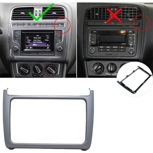Kit for VW Volkswagen-Polo 2014-2015 2Din Car Stereo Radio DVD CD Fascia Panel Frame Dash Mount Accessories