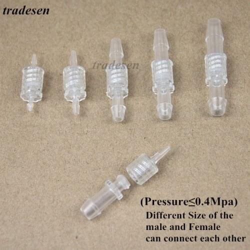 1Pcs Outer Dia.1.6-6.4mm Luer Female Male Joint Plastic Hose Fittings Medical Hose Joint Soft Hose Water Pipe Quick Connector