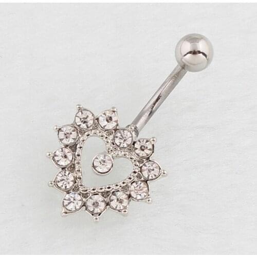 New Fashion Sexy Personality Hollow Heart Belly Rings for Women Body Piecing Jewelry Gifts