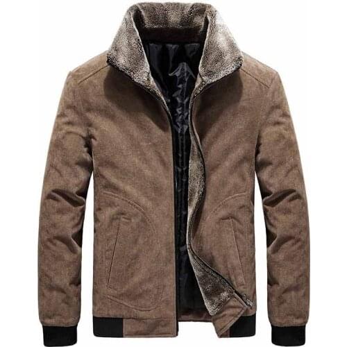 2021 Autumn Men Jacket Chaqueta Casual Solid Fashion Vintage Warm Vestes Coat High Quality Cotton M-6XL Winter Fleece Jacket Men