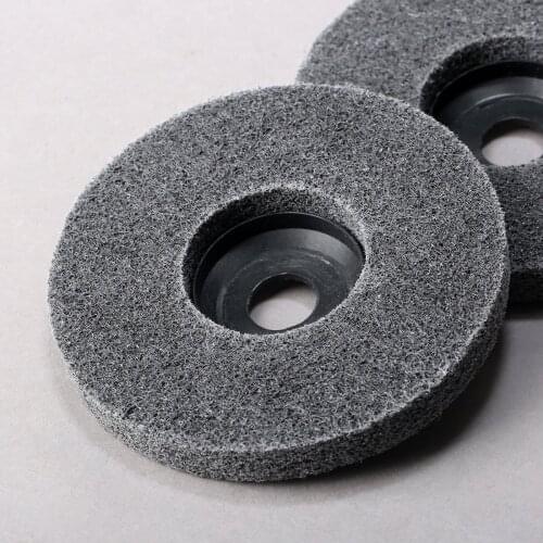 1Pc 100mm 4" Nylon Fiber Polishing Wheel Rotary Buffing Grinding Pad Mop Disc 16mm Hole for Angle Grinder Use Abrasive Tools