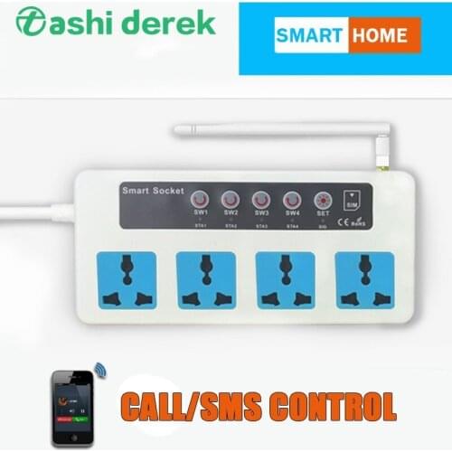 Power socket with temperature sensor SMS and phone app remote control smart home automation SC4-GSM socket 110V-220v