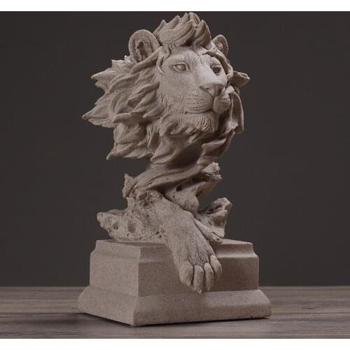 Modern Minimalist Lion Sculptured Ornaments Animal Artwork Home Ornament Living Room Soft Decoration Crafts Home Decore