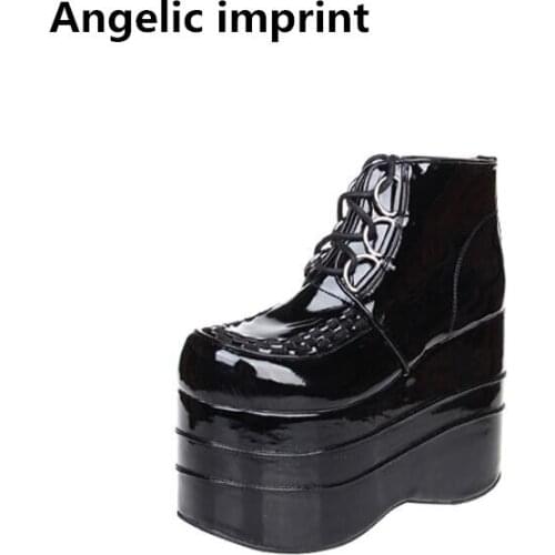 Angelic imprint new woman mori girl lolita cosplay punk shoes lady high heels pumps women princess dress party shoes 12cm 33-47