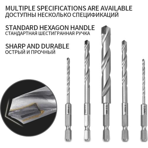 Hexagonal shank cement drilled carbide tile cement ceramic wall hexagonal shank Special drill for concrete brick wall bit6-12mm