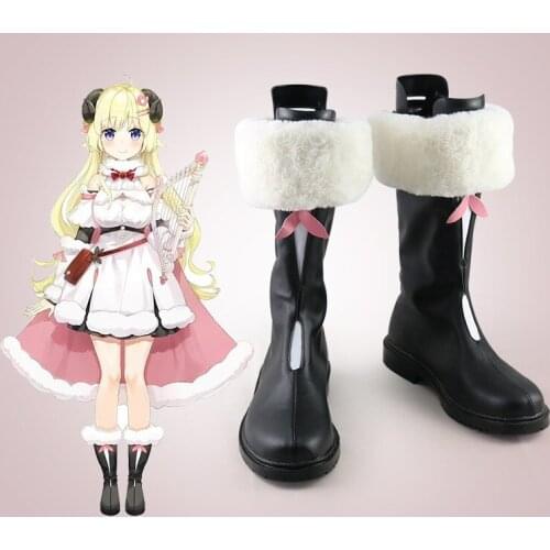 Unisex Anime Cos Tsunomaki Watame Cosplay Costumes Boots Shoes Halloween Christmas Party Custom Made