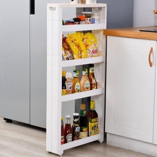 Bathroom storage rack shelf Narrow slot storage rack Kitchen toilet narrow slot storage rack Multilayer finishing frame