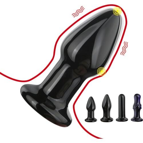 Vibrating Glass Anal Plug Female Masturbation Dildo G-spot Vagina Vibrator Butt Plug Prostate Massage Sex Toys For Woman Men