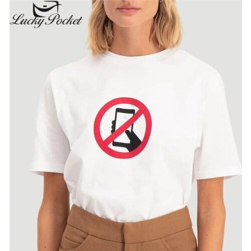 Women Summer White Slim O-Neck Cotton Print T-Shirt Ladies Young Fashionable Plus Size Tees Ladies Brand Casual Tops ZM236