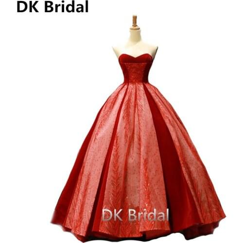 Robe De Soiree High-end Wine Red Lace Sequined Long Evening Dress Backless Bridal Sweetheart Sleeveless Banquet Sexy Prom Dress