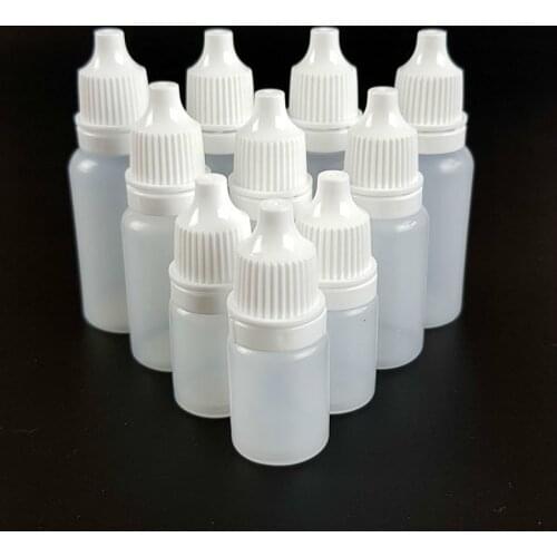 10 Pcs 20ml Empty Plastic Squeezable Dropper Bottles Eye Liquid Dropper Sample Eyes Drop Refillable Bottle