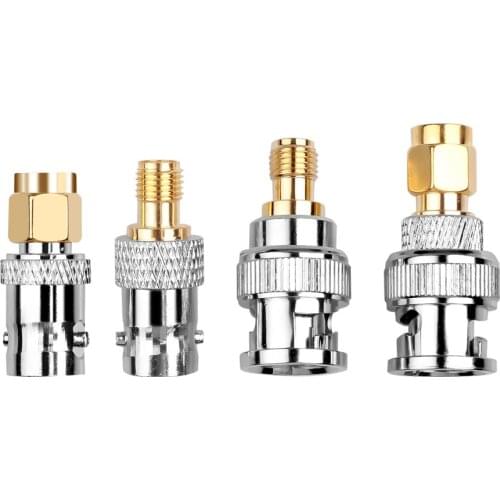 4pcs/lot BNC To SMA Connectors Type Male Female RF Connector Adapter Test Converter Kit Set