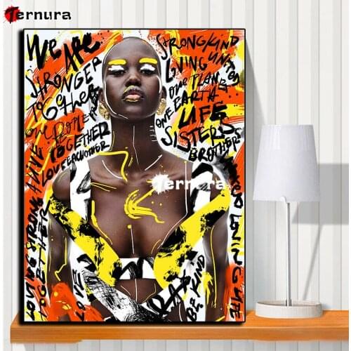Diamond Painting Full Diamond Embroidery Doodle African girl Pattern Rhinestones Decor Needlework DIY Mosaic decor Cross Stitch