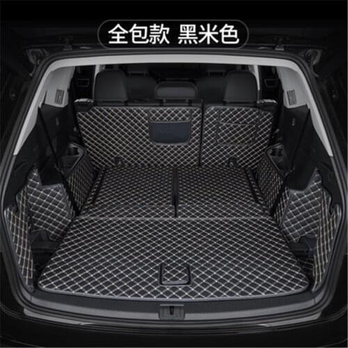 Car styling Seven-seat dedicated full-backed trunk trunk box mat carpet mat For Volkswagen Teramont/Atlas 2017-2018