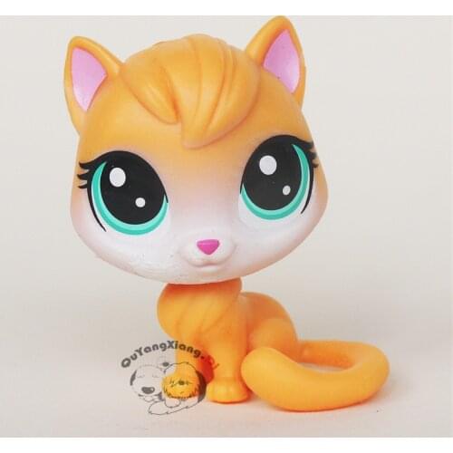 CWM033 Pet Shop Animal Sitting orange cat doll action Figure kitten