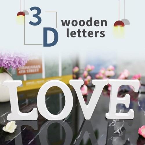 3D English Letters Wooden Wall Stickers Decorative Wood Words Name DIY Sticker for Wedding Birthday Party Decals 11cm Home Decor