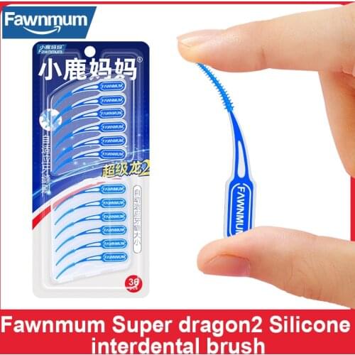 Fawnmum 36Pcs/set Super Soft Silicone Interdental Brushes Dental Cleaning Brush Toothpicks Teeth Care Dental floss Oral Tools