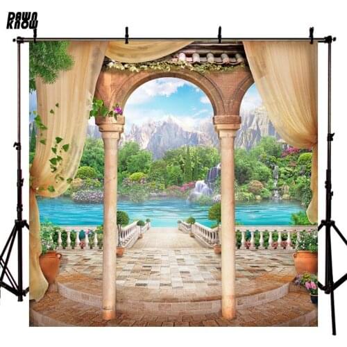 DAWNKNOW Fairyland Photography Background Forest Photocall Polyester Children Backdrops For Wedding Photo Studio lv1683