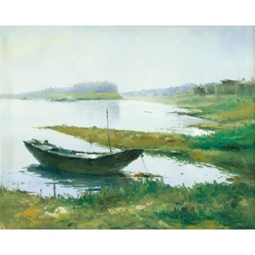 Free Shipping impression green lawn beach landscape canvas printings oil painting on canvas home wall art decoration picture