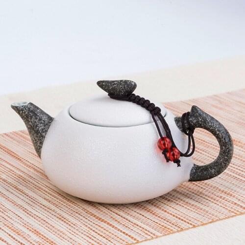 Ceramic Small Filter Teapot Creative Snowflake White Porcelain Tea Maker Simple Household Kettle Kung Fu Tea Set Office Teaware