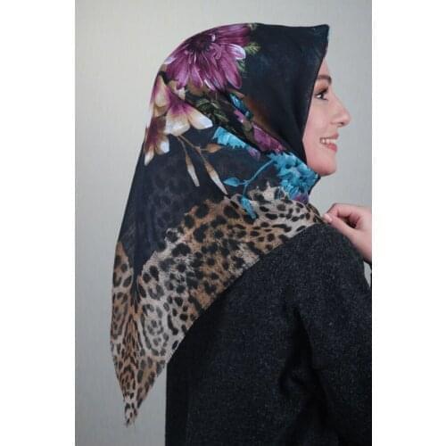 VERTU PATTERNED LINEN FLAMLI SCARF-DESEN-29-RENK-04