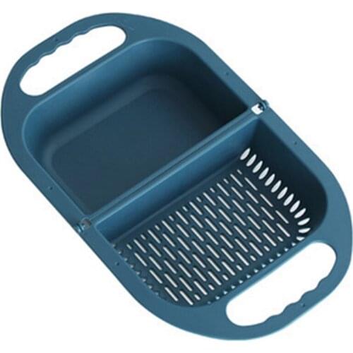 Best Foldable Plastic Vegetable Sink Washing Basin Rectangular Drain Basket Household Sink Storage