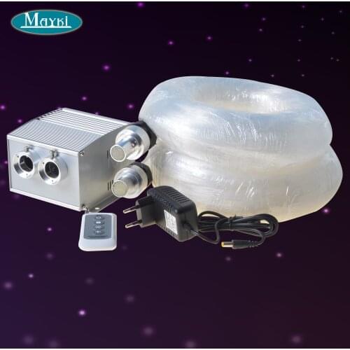 Maykit Dimmable Multicolor Fiber Lamp With Cree Chip 10w Led Light Emitter 420pcs 3m End Emitting Star Remote Controller