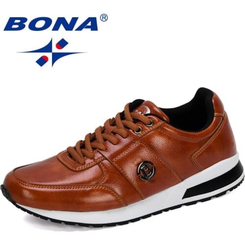 BONA 2020 New Designers Popular Men Casual Shoes Lightweight Loafer Shoes Man Outdoor Leisure Footwear Zapatillas Para Hombre