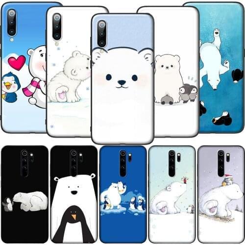 GX125 Lovely Polar Bear Penguin Soft Silicone Case for Redmi Note 4X 5 5A Prime 6 6A 7 7A 8 8A 8T 9 9A 9C 9S Pro Lite