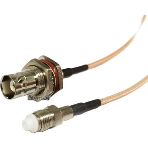 New BNC Female bulkhead Switch FME Female Jack jumper cable RG316 Wholesale Fast Ship 15CM 6" Adapter