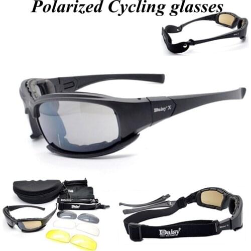4 lens Polarized Sports Men Sunglasses Road Cycling Glasses Mountain Bike Bicycle Riding Protection Cycling Glasses