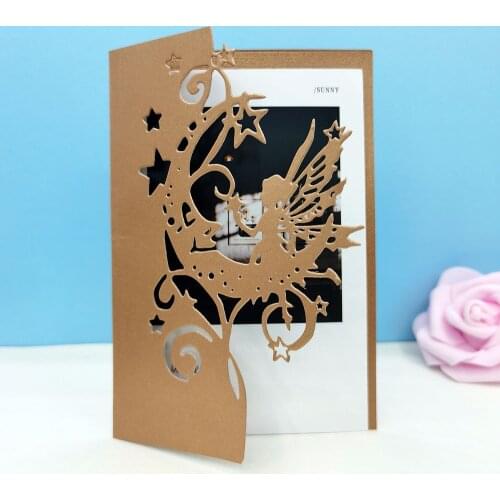 Moon Elf Greeting Card Metal Die Cuts Templates Stencil Crafts Metal Hollow Cutters Card Making Family Photo Album Cutting Dies
