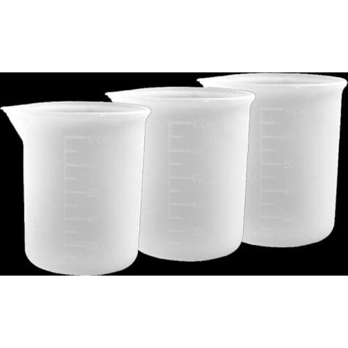 3PCS 100ml Silicone Measuring Cups for Resin UV Epoxy Carft Making Paint Art Kitchen Lab