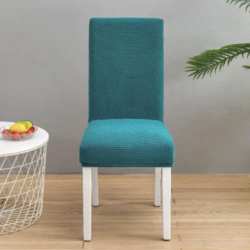 Papa&Mima Blue Solid Quilted 3D Chair Cover Slipcover Spandex/Polyester Fabric Stretch Elastic Chair Protector Chair Banquet