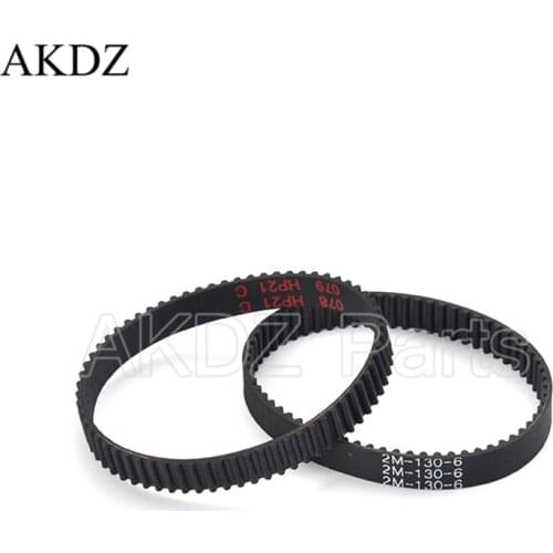 2MGT 2M 2GT Synchronous Timing belt Pitch length 130 width 6mm/9mm Teeth 65 Rubber closed