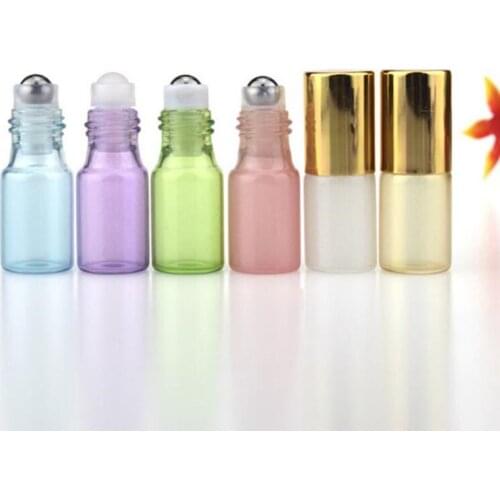 3ml 5ml Glass Roll On Bottle Perfume Glass Vials Essential Oil Bottle with Stainless Steel Roller Ball F20171284