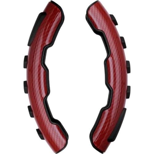Carbon Fiber Anti-Slip Steering Wheel Cover Booster Without Spinner for Universal Auto Car 15 Inch Steering Wheel